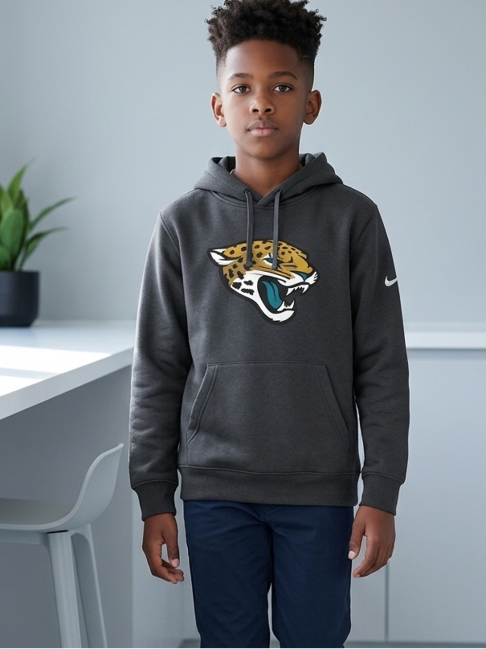 NWT Outer Stuff Child’s Black Jacksonville Jaguars Football Hoodie NFL - Size L
